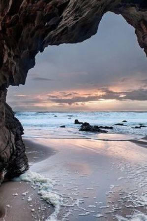 Beach and cave